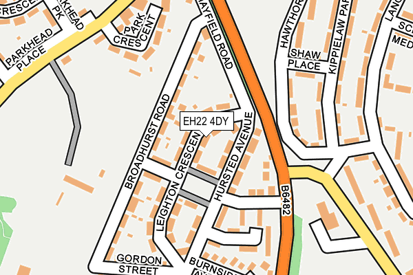 EH22 4DY map - OS OpenMap – Local (Ordnance Survey)