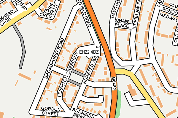 EH22 4DZ map - OS OpenMap – Local (Ordnance Survey)