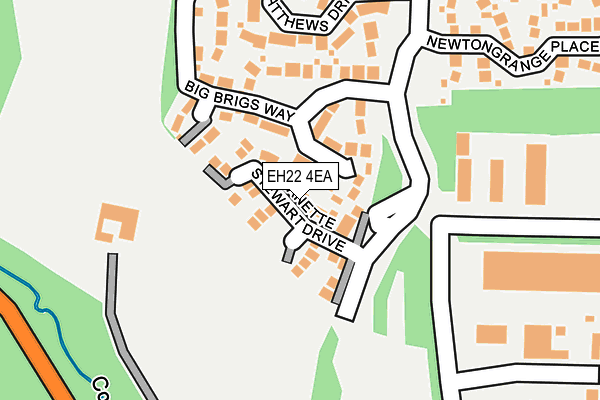EH22 4EA map - OS OpenMap – Local (Ordnance Survey)