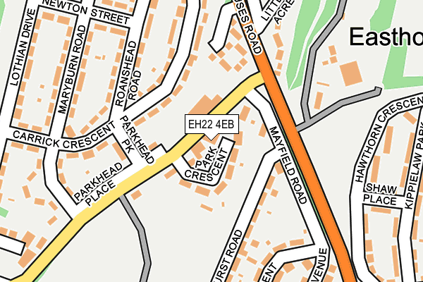 EH22 4EB map - OS OpenMap – Local (Ordnance Survey)