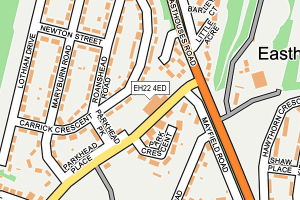 EH22 4ED map - OS OpenMap – Local (Ordnance Survey)
