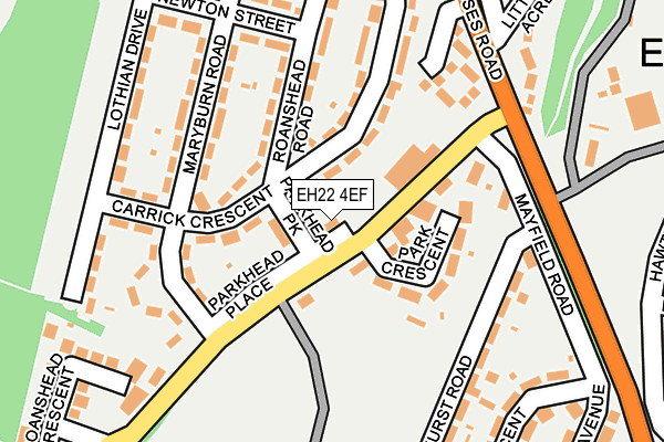 EH22 4EF map - OS OpenMap – Local (Ordnance Survey)