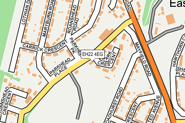 EH22 4EG map - OS OpenMap – Local (Ordnance Survey)