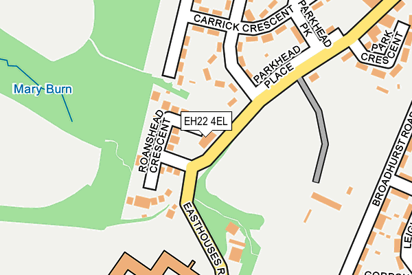 EH22 4EL map - OS OpenMap – Local (Ordnance Survey)