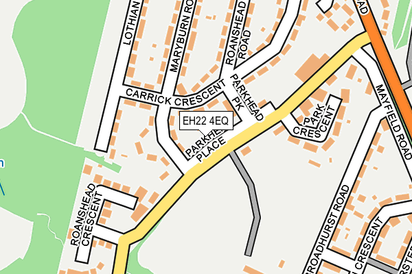 EH22 4EQ map - OS OpenMap – Local (Ordnance Survey)