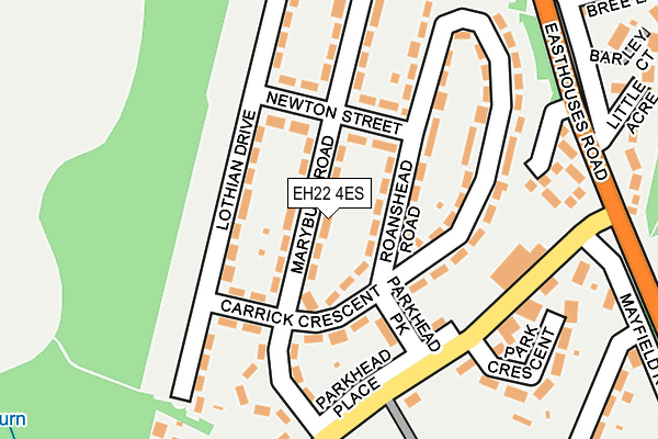 EH22 4ES map - OS OpenMap – Local (Ordnance Survey)