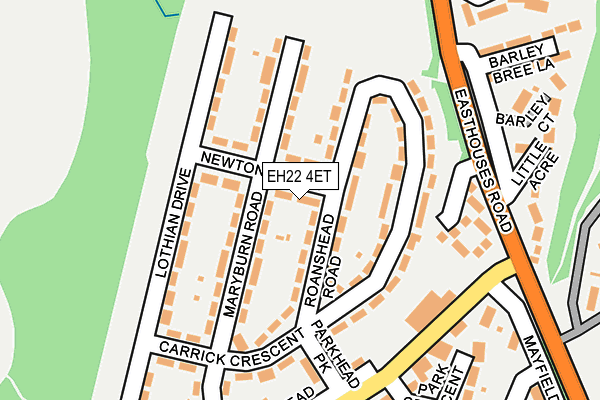 EH22 4ET map - OS OpenMap – Local (Ordnance Survey)