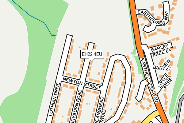 EH22 4EU map - OS OpenMap – Local (Ordnance Survey)