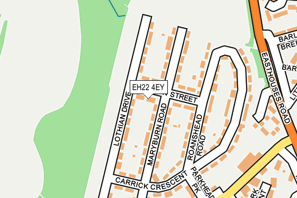 EH22 4EY map - OS OpenMap – Local (Ordnance Survey)