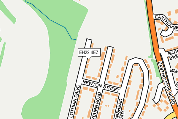 EH22 4EZ map - OS OpenMap – Local (Ordnance Survey)