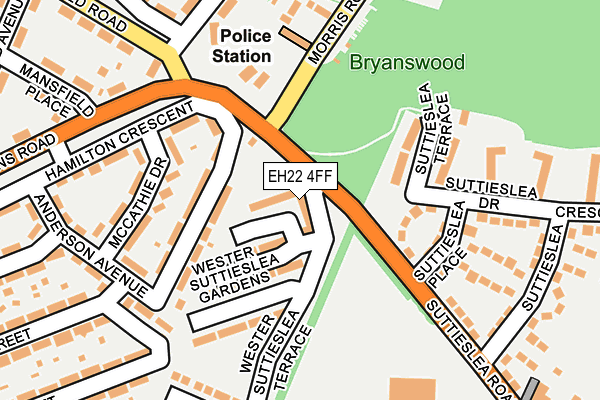 EH22 4FF map - OS OpenMap – Local (Ordnance Survey)