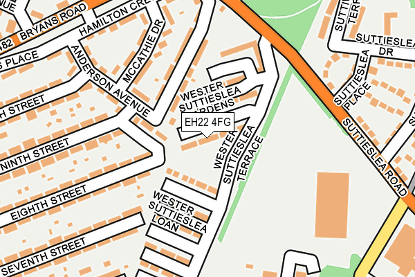 EH22 4FG map - OS OpenMap – Local (Ordnance Survey)