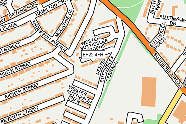 EH22 4FH map - OS OpenMap – Local (Ordnance Survey)