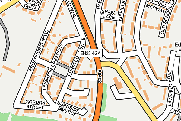 EH22 4GA map - OS OpenMap – Local (Ordnance Survey)