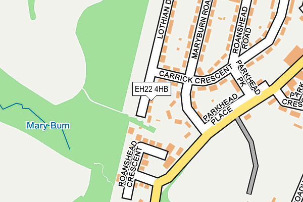 EH22 4HB map - OS OpenMap – Local (Ordnance Survey)