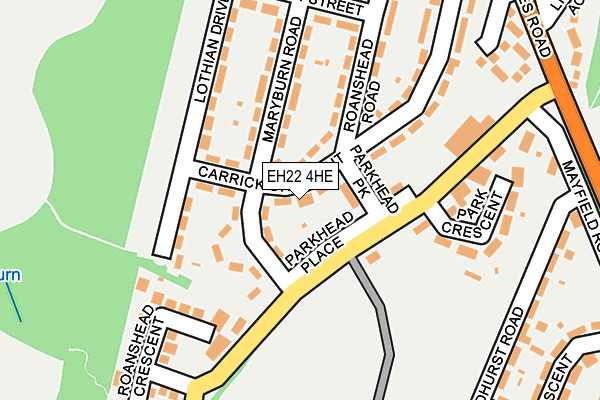 EH22 4HE map - OS OpenMap – Local (Ordnance Survey)
