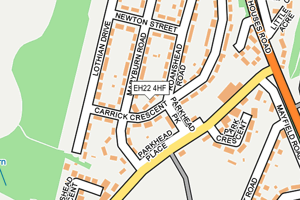 EH22 4HF map - OS OpenMap – Local (Ordnance Survey)