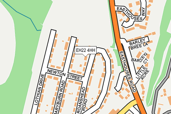 EH22 4HH map - OS OpenMap – Local (Ordnance Survey)