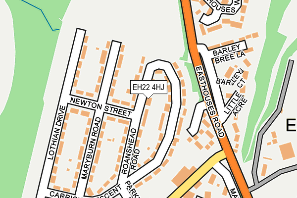 EH22 4HJ map - OS OpenMap – Local (Ordnance Survey)