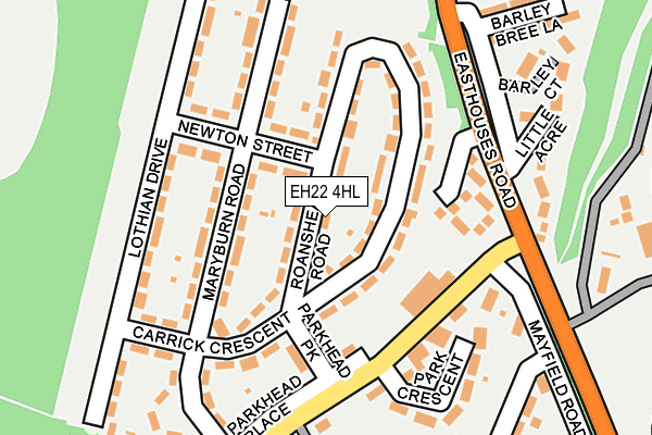 EH22 4HL map - OS OpenMap – Local (Ordnance Survey)