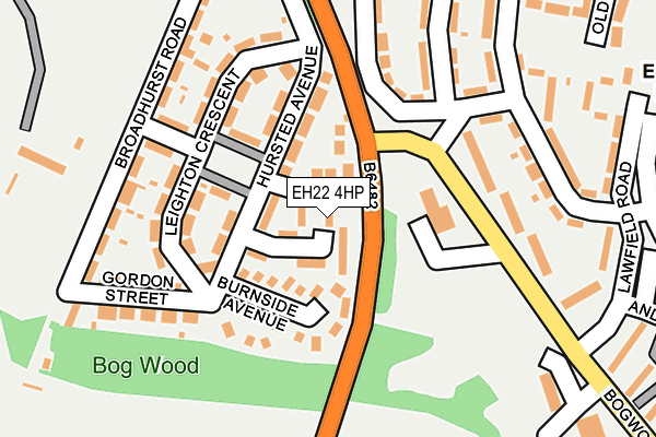 EH22 4HP map - OS OpenMap – Local (Ordnance Survey)