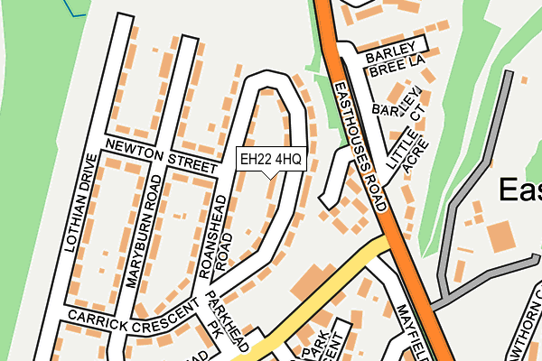 EH22 4HQ map - OS OpenMap – Local (Ordnance Survey)