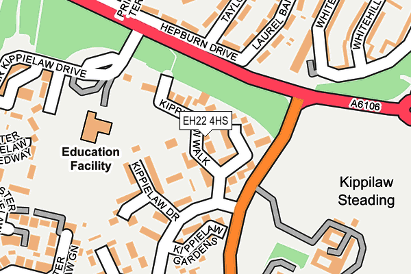 EH22 4HS map - OS OpenMap – Local (Ordnance Survey)