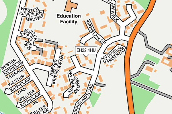 EH22 4HU map - OS OpenMap – Local (Ordnance Survey)