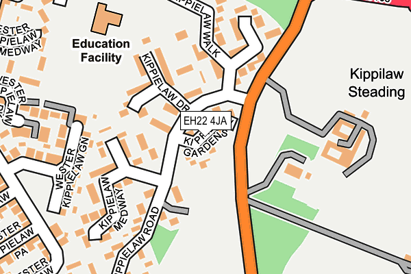 EH22 4JA map - OS OpenMap – Local (Ordnance Survey)