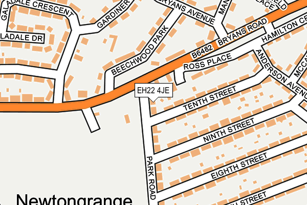 EH22 4JE map - OS OpenMap – Local (Ordnance Survey)