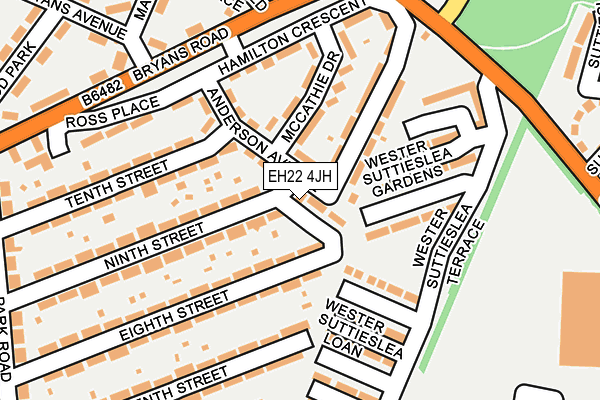 EH22 4JH map - OS OpenMap – Local (Ordnance Survey)