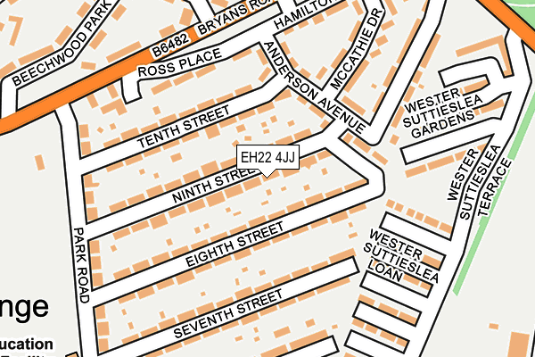 EH22 4JJ map - OS OpenMap – Local (Ordnance Survey)