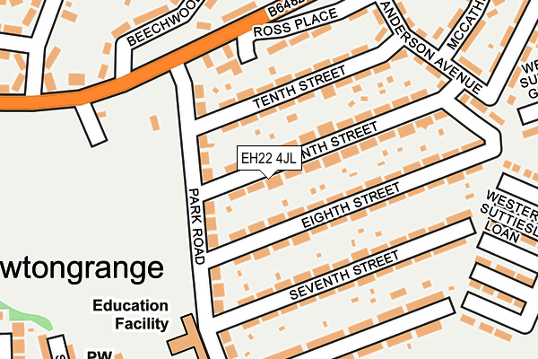 EH22 4JL map - OS OpenMap – Local (Ordnance Survey)