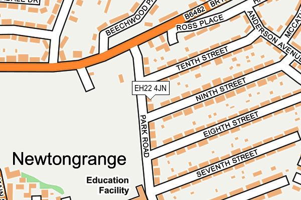 EH22 4JN map - OS OpenMap – Local (Ordnance Survey)