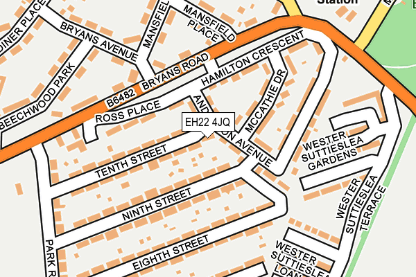 EH22 4JQ map - OS OpenMap – Local (Ordnance Survey)