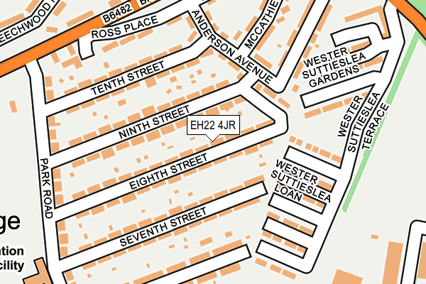 EH22 4JR map - OS OpenMap – Local (Ordnance Survey)