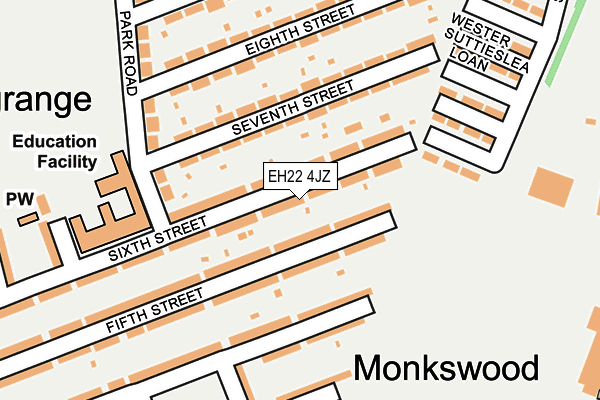 EH22 4JZ map - OS OpenMap – Local (Ordnance Survey)