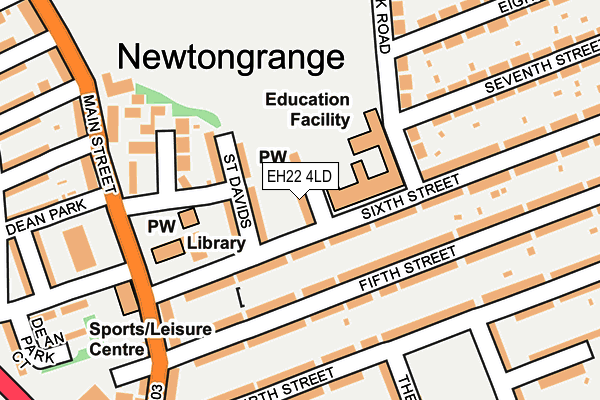 EH22 4LD map - OS OpenMap – Local (Ordnance Survey)