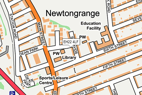 EH22 4LF map - OS OpenMap – Local (Ordnance Survey)