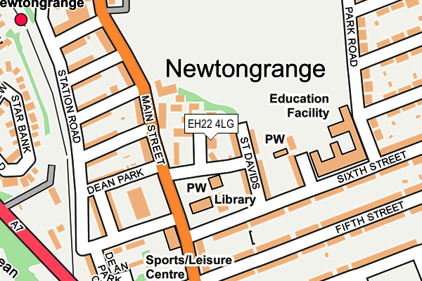 EH22 4LG map - OS OpenMap – Local (Ordnance Survey)