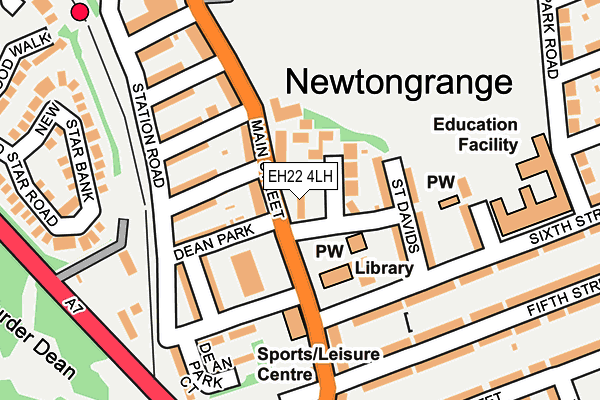 EH22 4LH map - OS OpenMap – Local (Ordnance Survey)