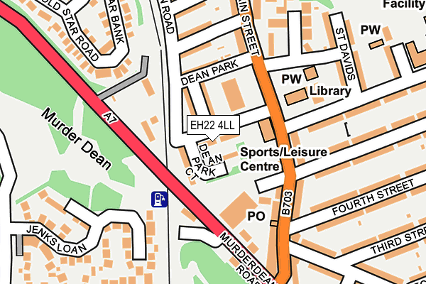 EH22 4LL map - OS OpenMap – Local (Ordnance Survey)