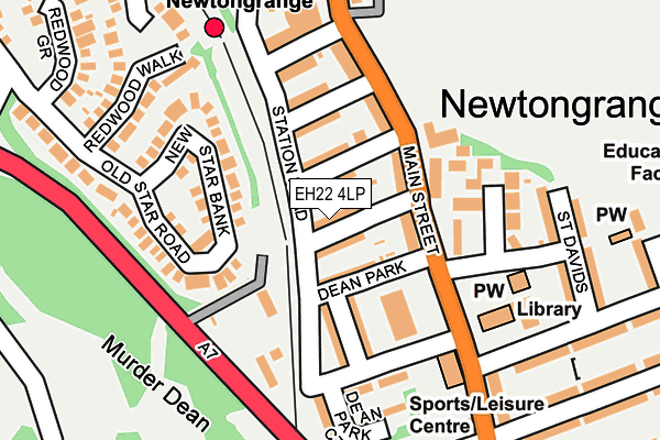 EH22 4LP map - OS OpenMap – Local (Ordnance Survey)