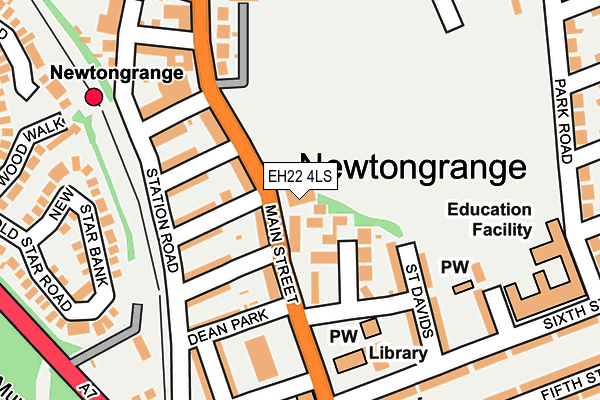 EH22 4LS map - OS OpenMap – Local (Ordnance Survey)