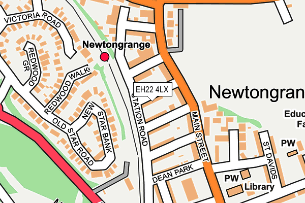 EH22 4LX map - OS OpenMap – Local (Ordnance Survey)