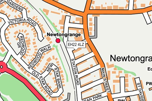 EH22 4LZ map - OS OpenMap – Local (Ordnance Survey)