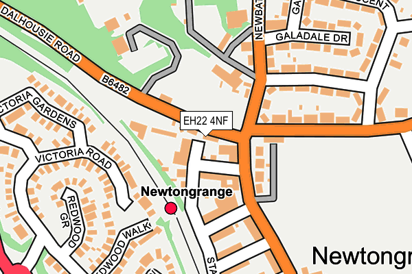 EH22 4NF map - OS OpenMap – Local (Ordnance Survey)