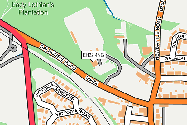 EH22 4NG map - OS OpenMap – Local (Ordnance Survey)