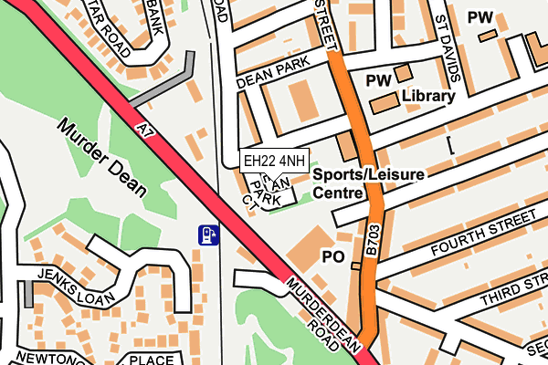 EH22 4NH map - OS OpenMap – Local (Ordnance Survey)