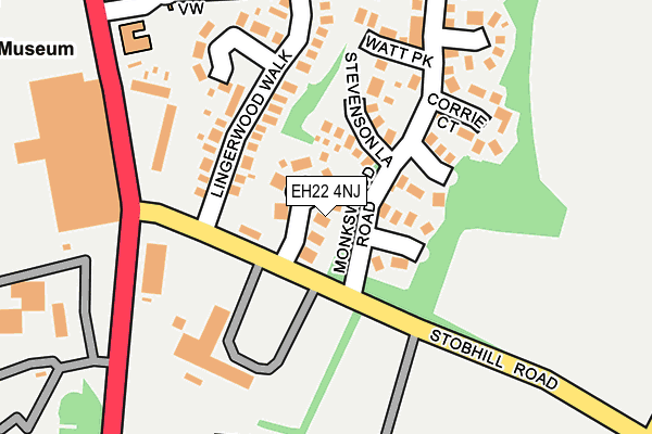 EH22 4NJ map - OS OpenMap – Local (Ordnance Survey)